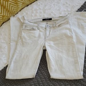 J Brand Bleached Grey Distressed Jeans Sz 28